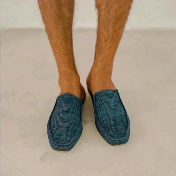 Bulibasha Munatas Midnight Blue Mules - Picture 2 of 9